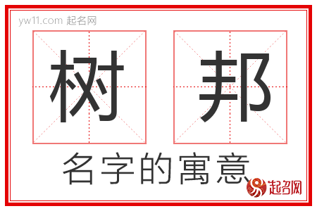 树邦的名字含义