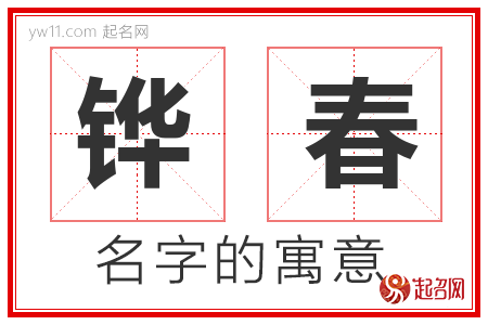 铧春的名字含义