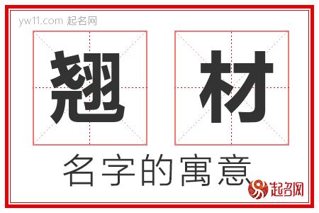 翘材的名字含义