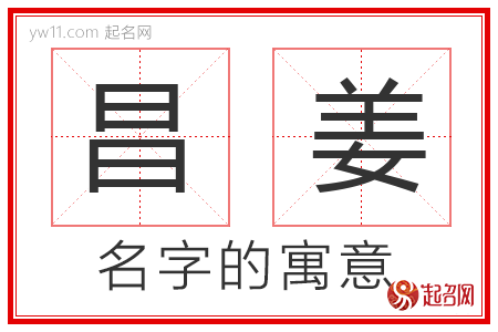 昌姜的名字含义