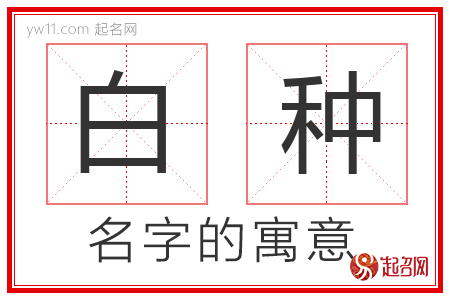 白种的名字含义