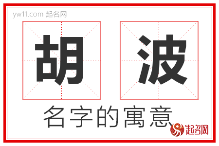 胡波的名字含义