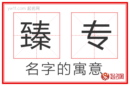 臻专的名字含义