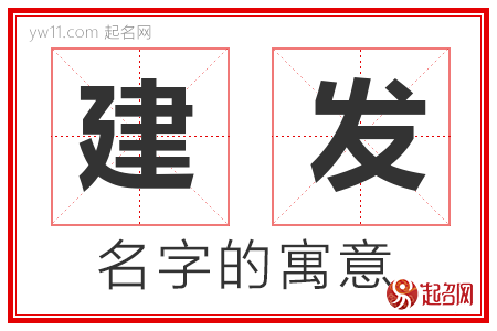 建发的名字含义