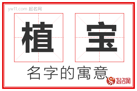 植宝的名字解释