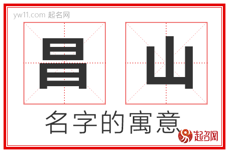 昌山的名字含义