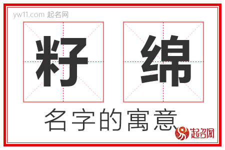 籽绵的名字含义