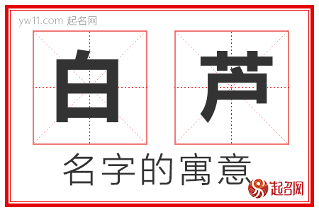 白芦的名字寓意