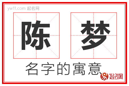 陈梦的名字含义