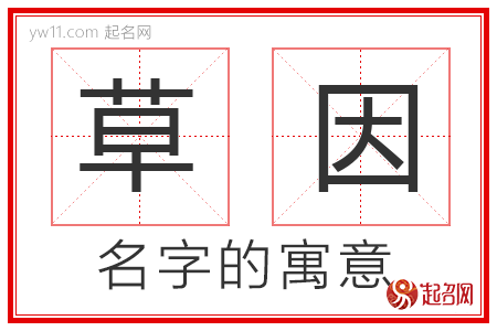 草因的名字寓意