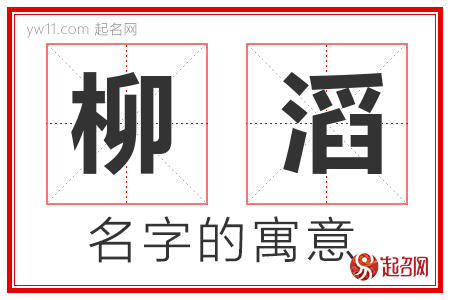 柳滔的名字含义