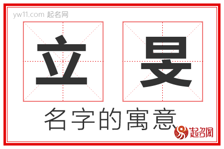 立旻的名字含义