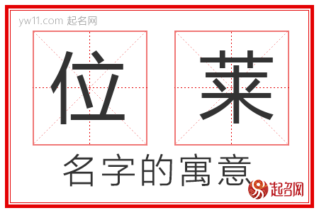 位莱的名字含义