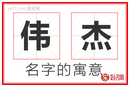 伟杰的名字含义