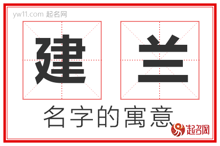 建兰的名字含义