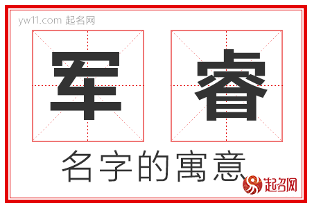 军睿的名字寓意