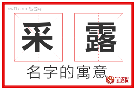 采露的名字含义