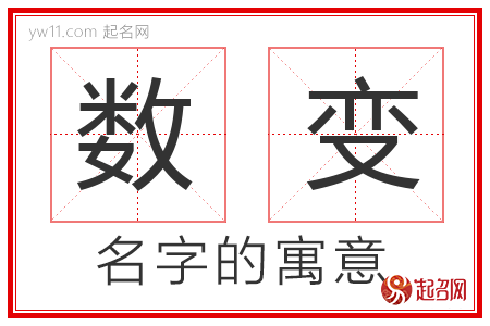 数变的名字含义