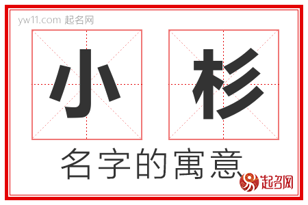 小杉的名字寓意