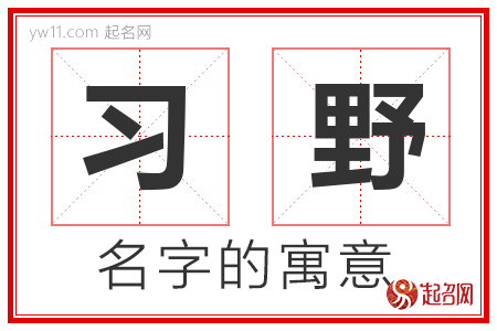 习野的名字含义