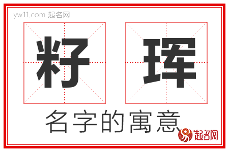 籽珲的名字含义