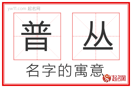 普丛的名字含义