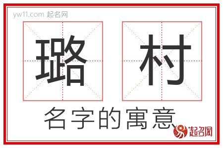 璐村的名字含义