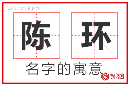 陈环的名字含义