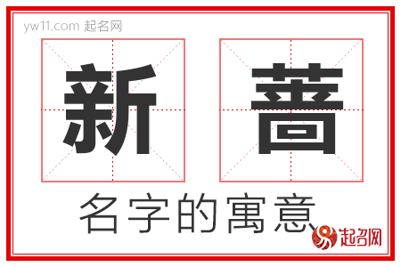 新蔷的名字含义