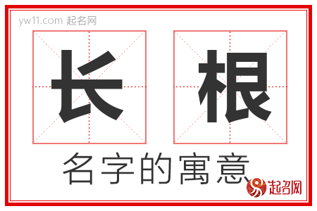 长根的名字解释