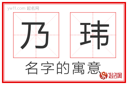 乃玮的名字寓意