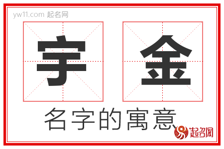 宇金的名字含义