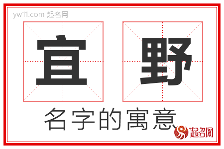 宜野的名字含义