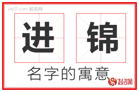 进锦的名字含义