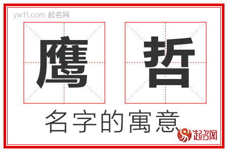 鹰哲的名字含义