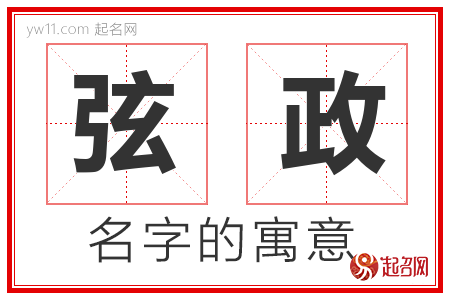 弦政的名字含义