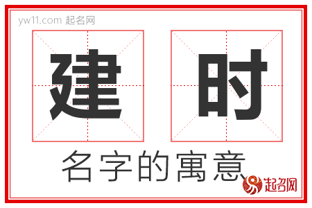 建时的名字含义