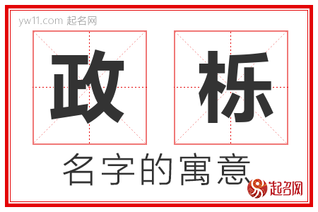 政栎的名字解释