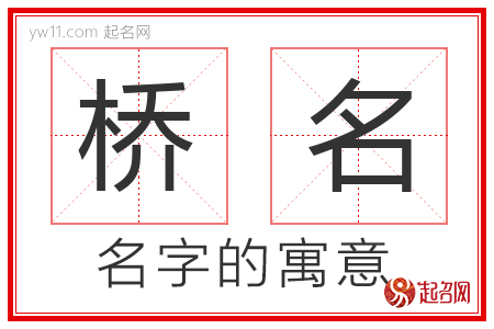 桥名的名字含义