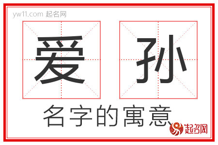 爱孙的名字含义