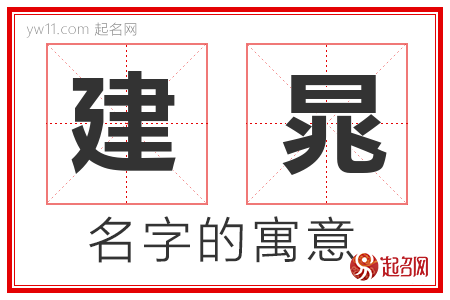 建晁的名字含义