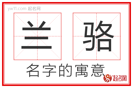 兰骆的名字含义