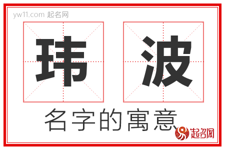 玮波的名字含义