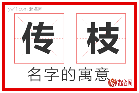 传枝的名字含义