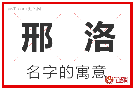 邢洛的名字含义