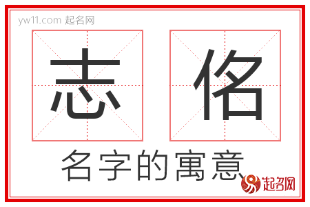 志佲的名字含义