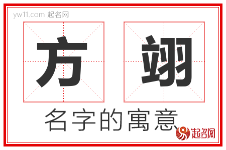 方翊的名字含义