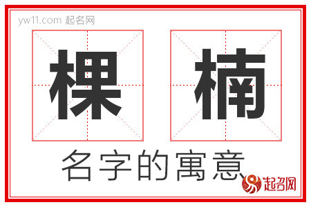 棵楠的名字含义