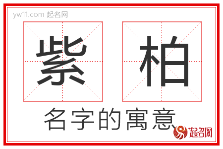 紫柏的名字含义