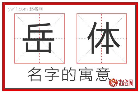 岳体的名字含义